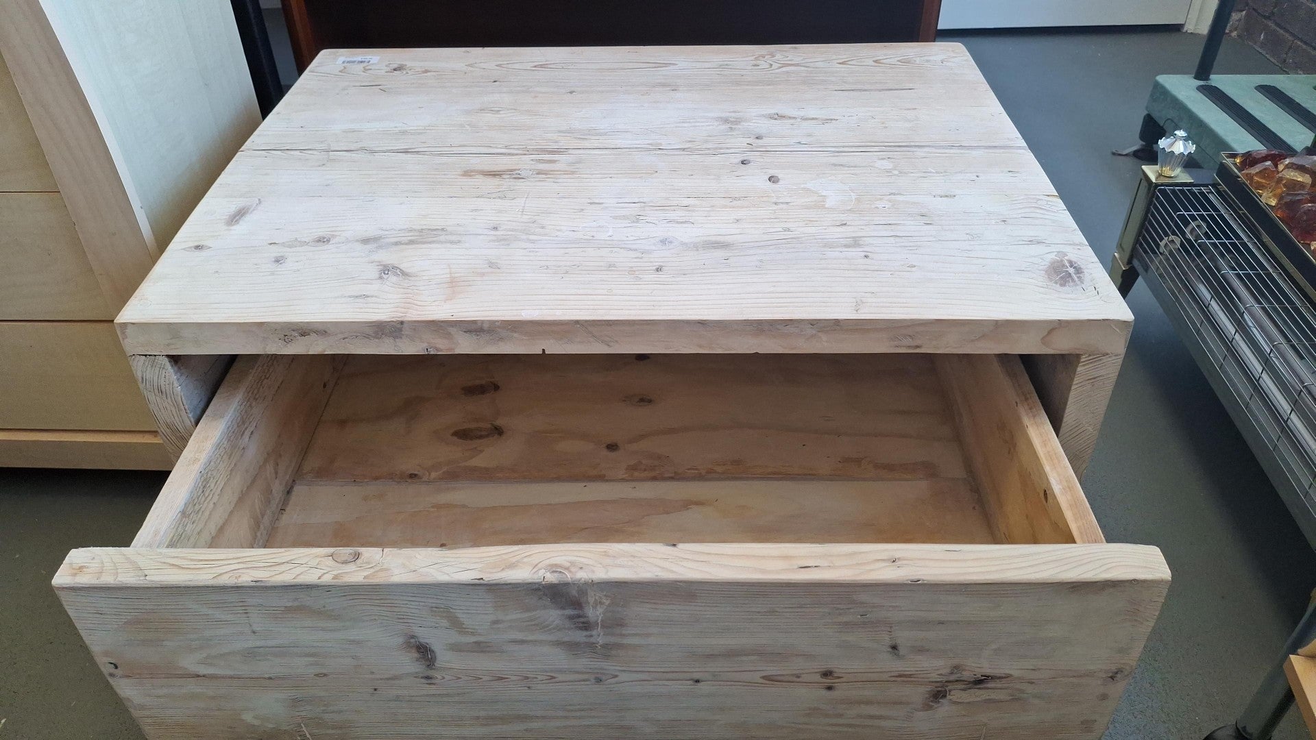 Rustic oak TV stand