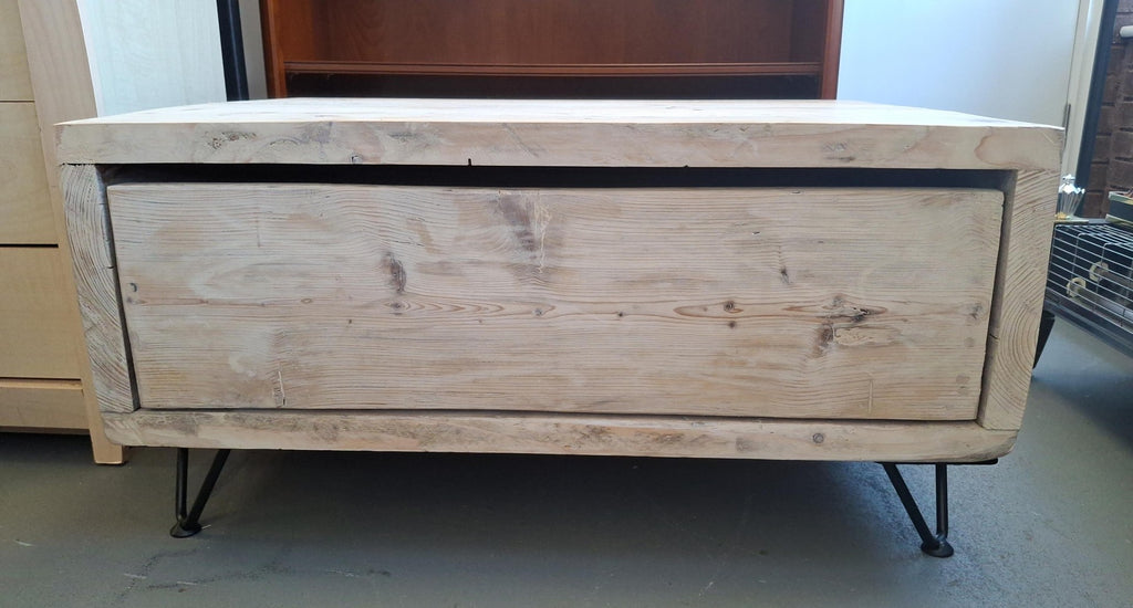 Rustic oak TV stand