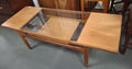 Mid-century coffee table with glass insert