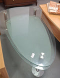Glass swivel table
